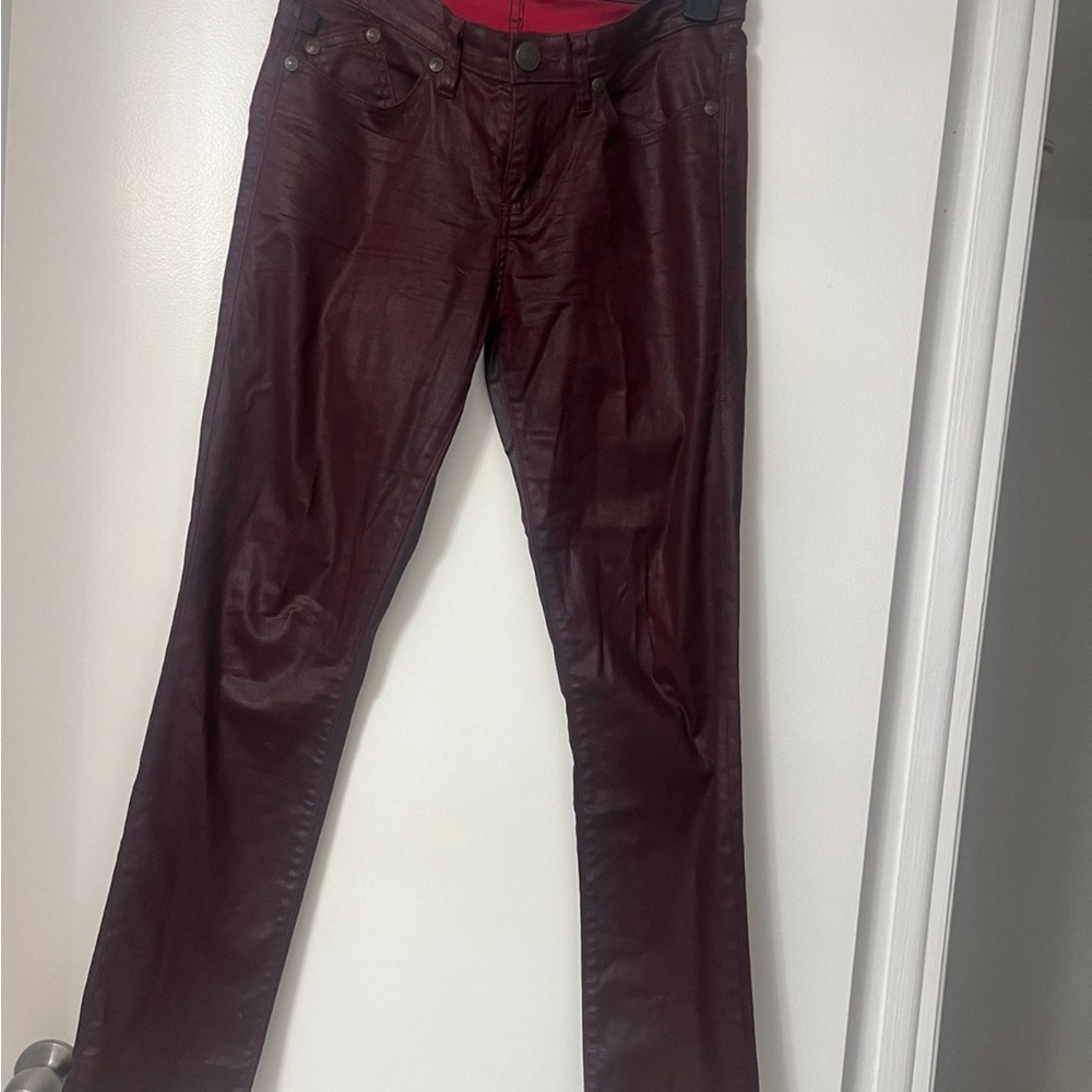 Rock & Republic Red Skinny Jeans with Smooth Texture